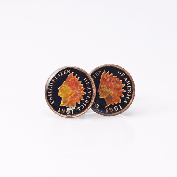 Painted Coin Cufflinks