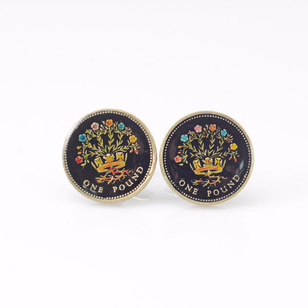 Painted Coin Cufflinks