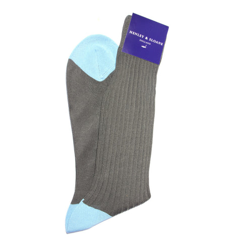 Heel/Toe Ribbed Dress Sock